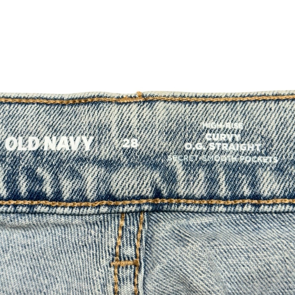 Old Navy Curvy OG Straight Ankle High Rise Jeans Plus Size 28 NWT Light Wash - Picture 9 of 15